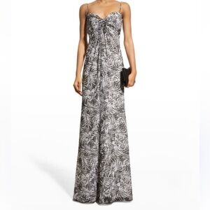 $308 Sho by Tadashi Shoji Gray Sleeveless Print Gown V.